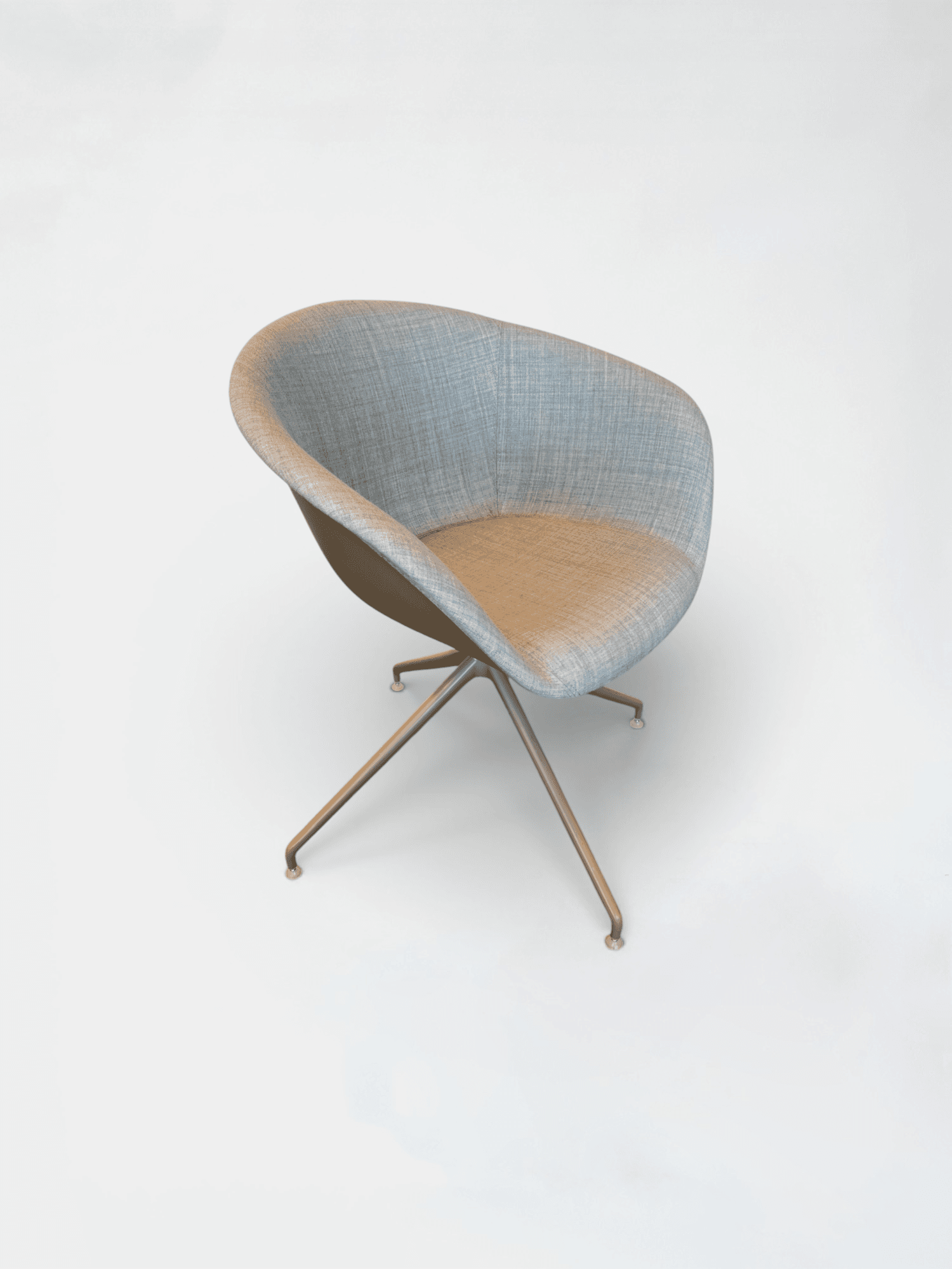 Fauteuil Arper en tissu bleu/gris-0