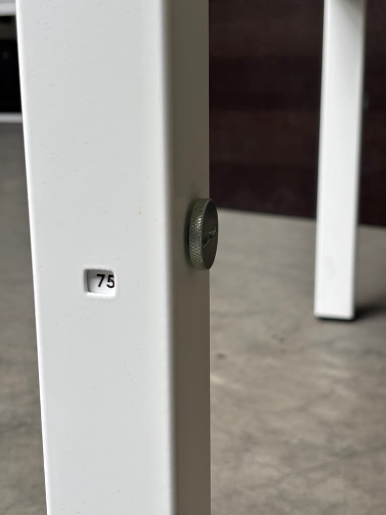 180x160cm White bench duo desk without divider-4