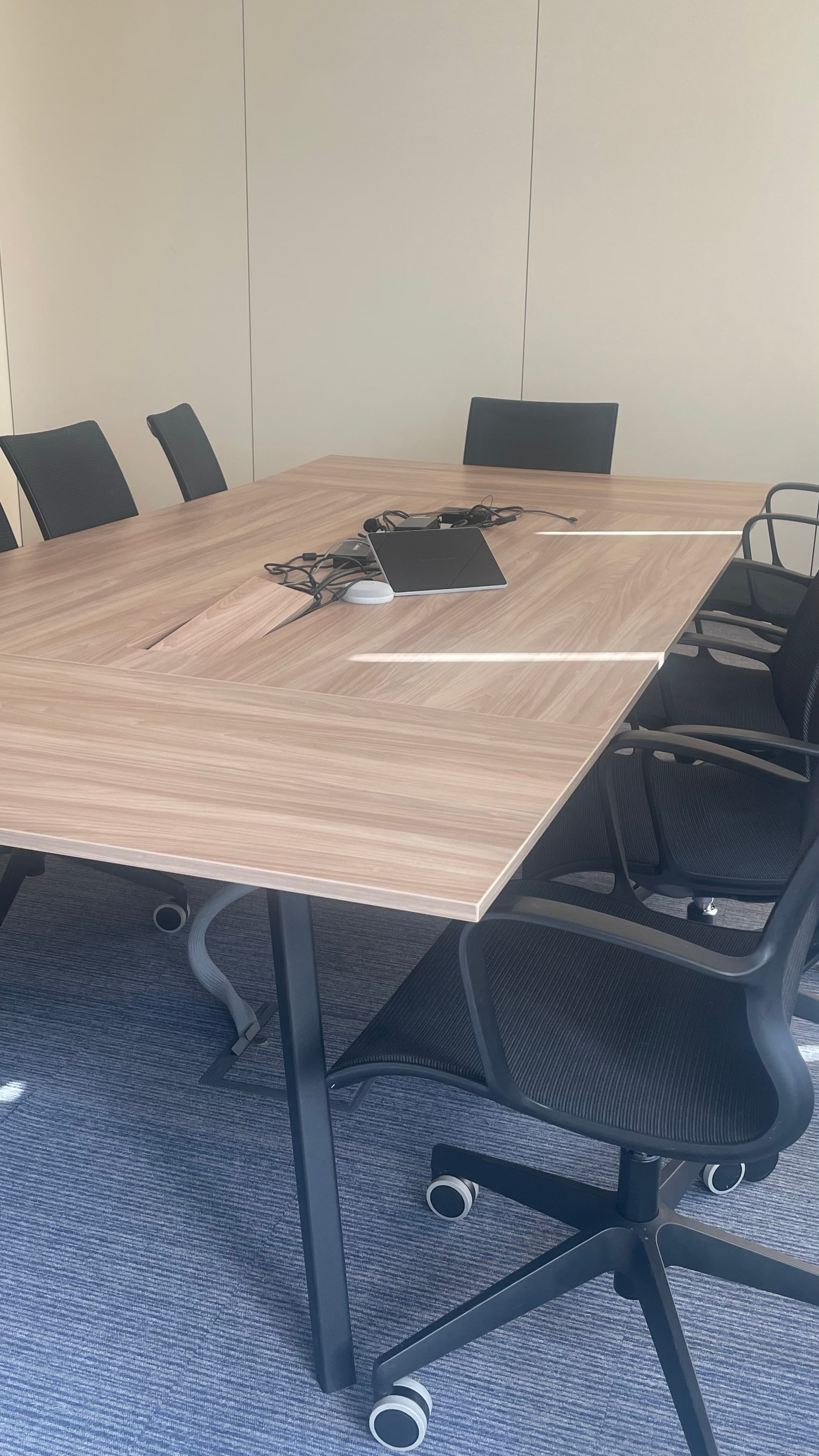 300cm Light Brown Wood Meeting Table-2