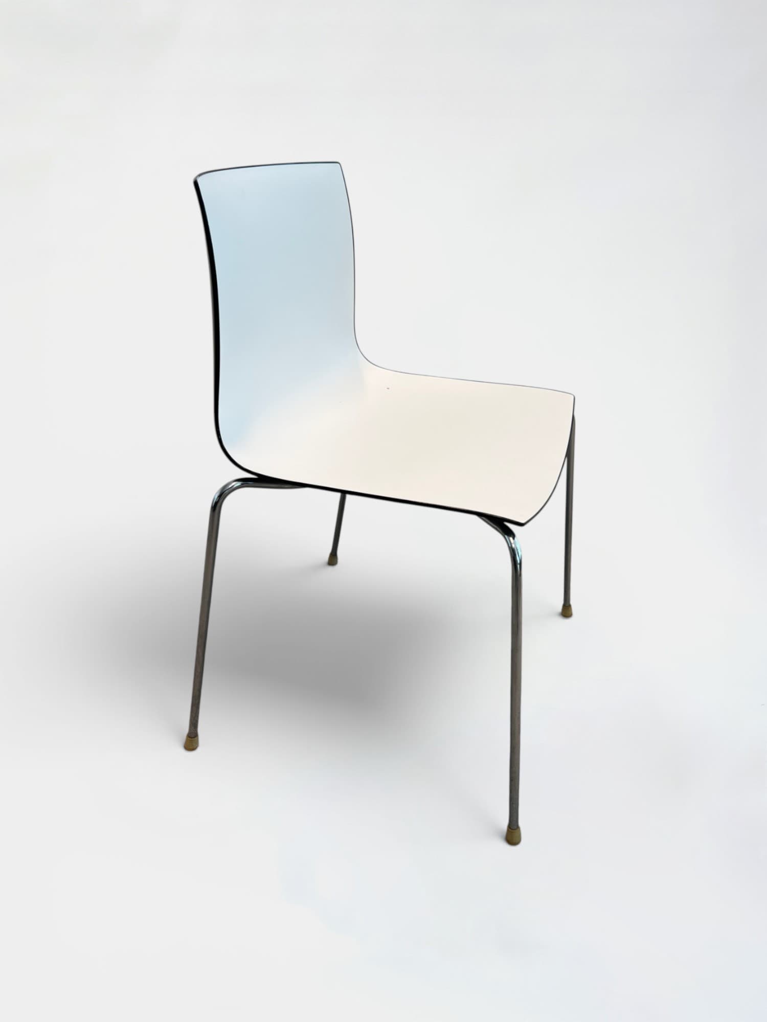 Arper Black and White Plastic Metal Chair-0