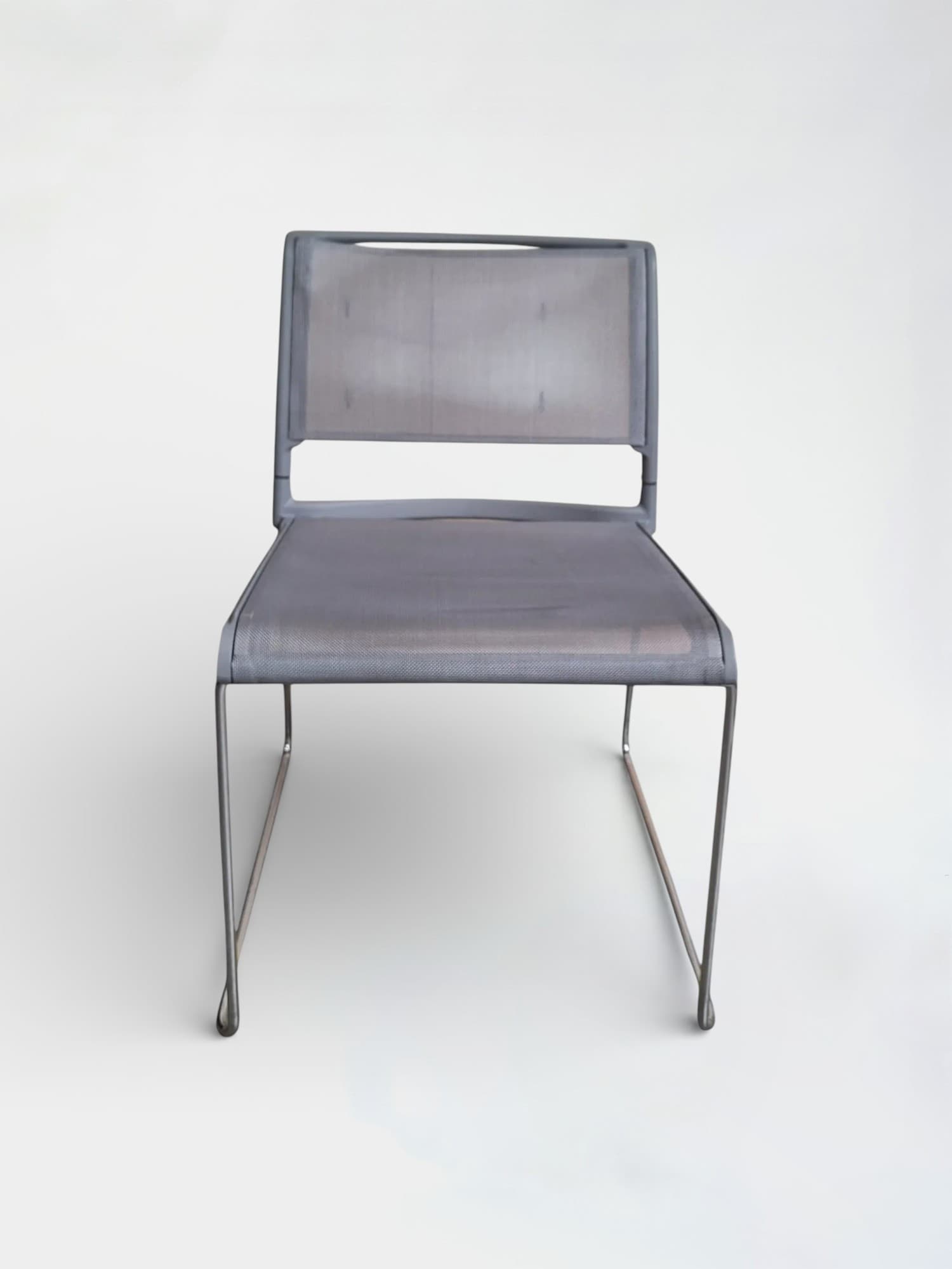 Wilkhahn grijs mesh stapelbare vergaderstoel-0