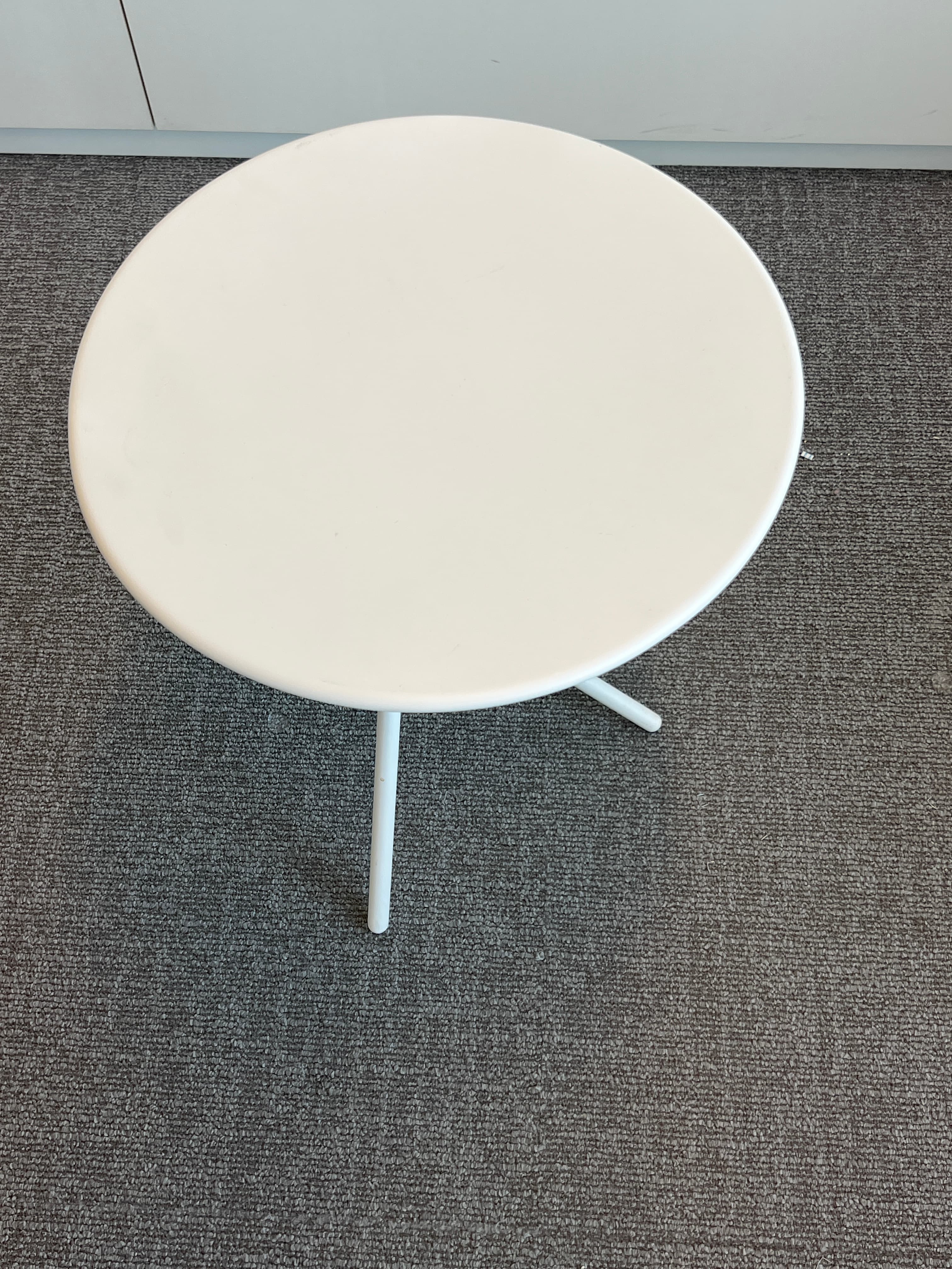 Table basse de 45 cm en bois et métal, blanche-4