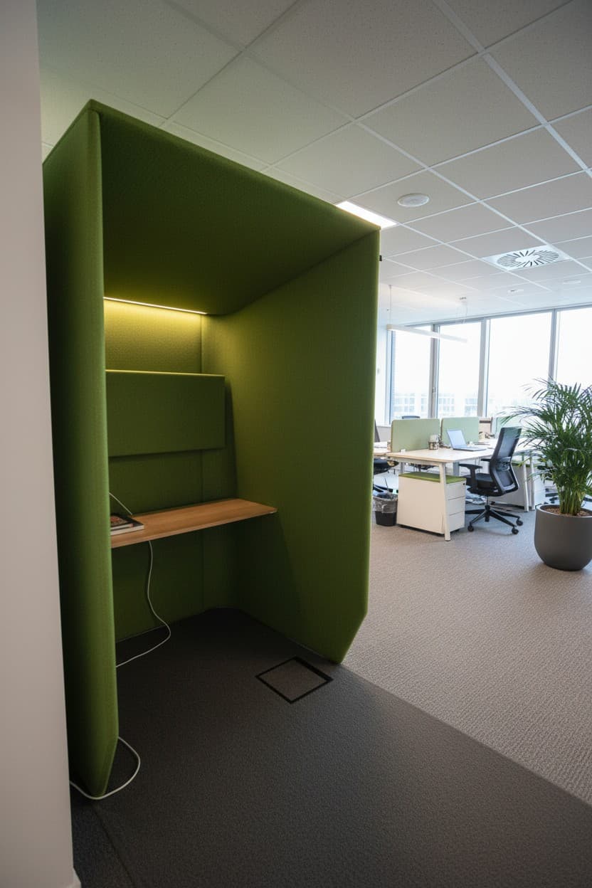 Cabine téléphonique verte Buzzi Space-4