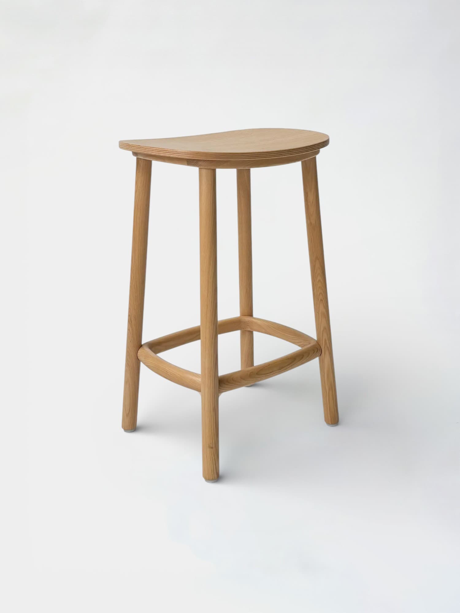 CRUSO Natural Oak Stool - 65cm-2