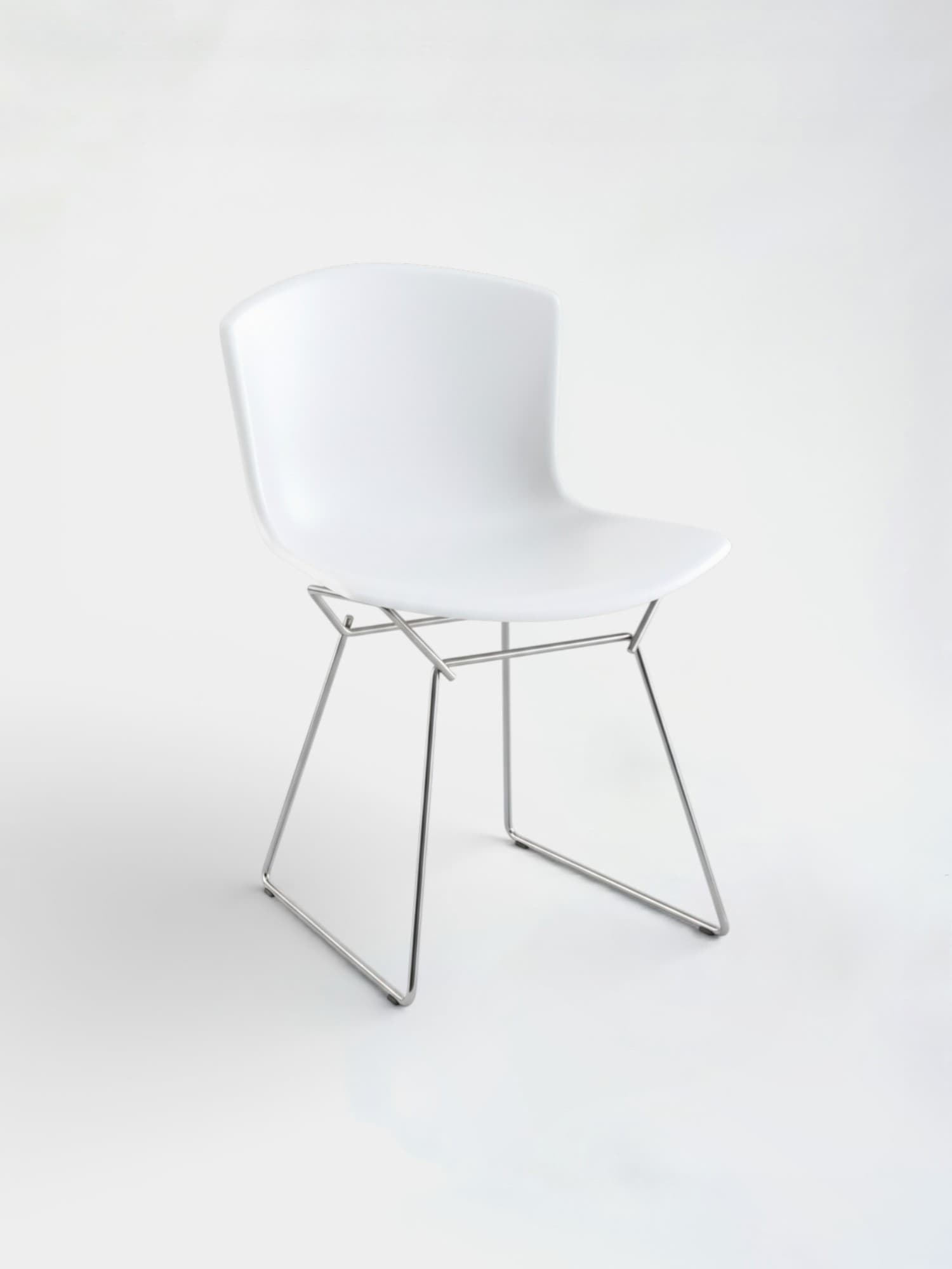 Chaise Knoll en plastique blanc pas empilable-0