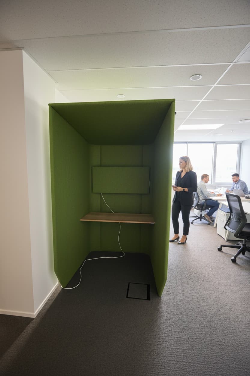 Cabine téléphonique verte Buzzi Space-0