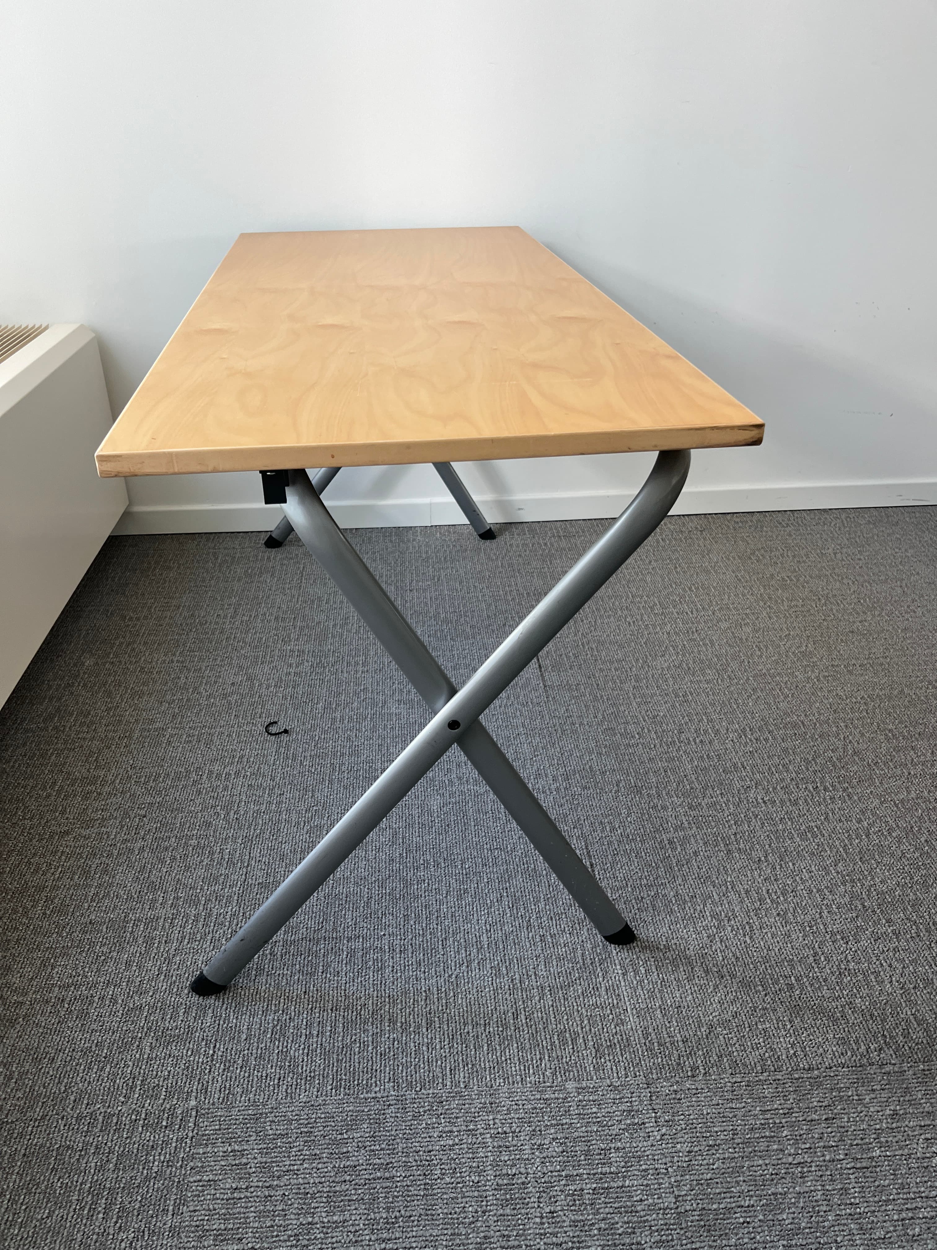 Kinnarps 140 cm Tan Wood Table-1