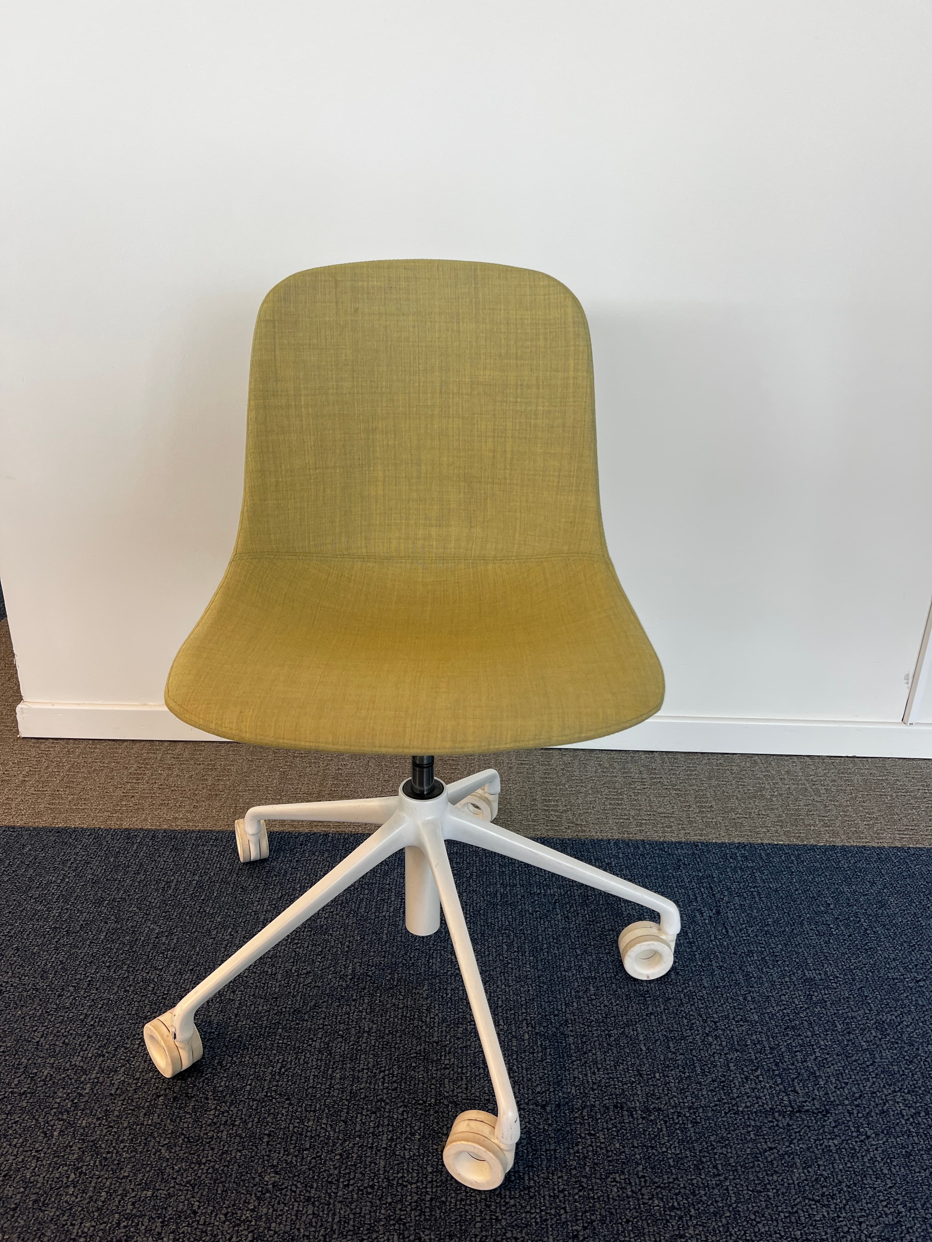 Infiniti Pure Loop Mono Yellow Fabric Adjustable Office Chair On Wheels-3