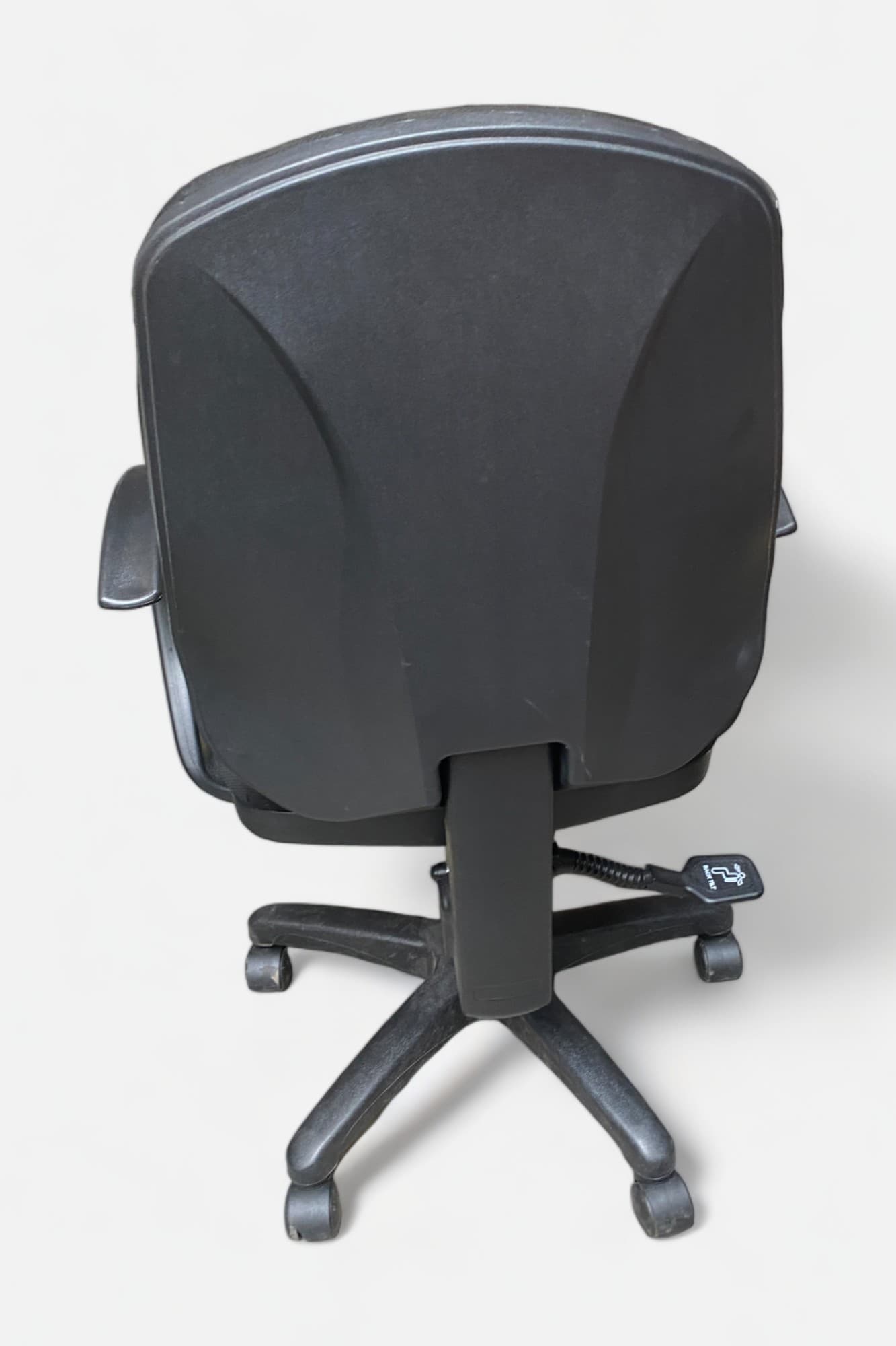 Adjustable height and back black office chair on wheels-1
