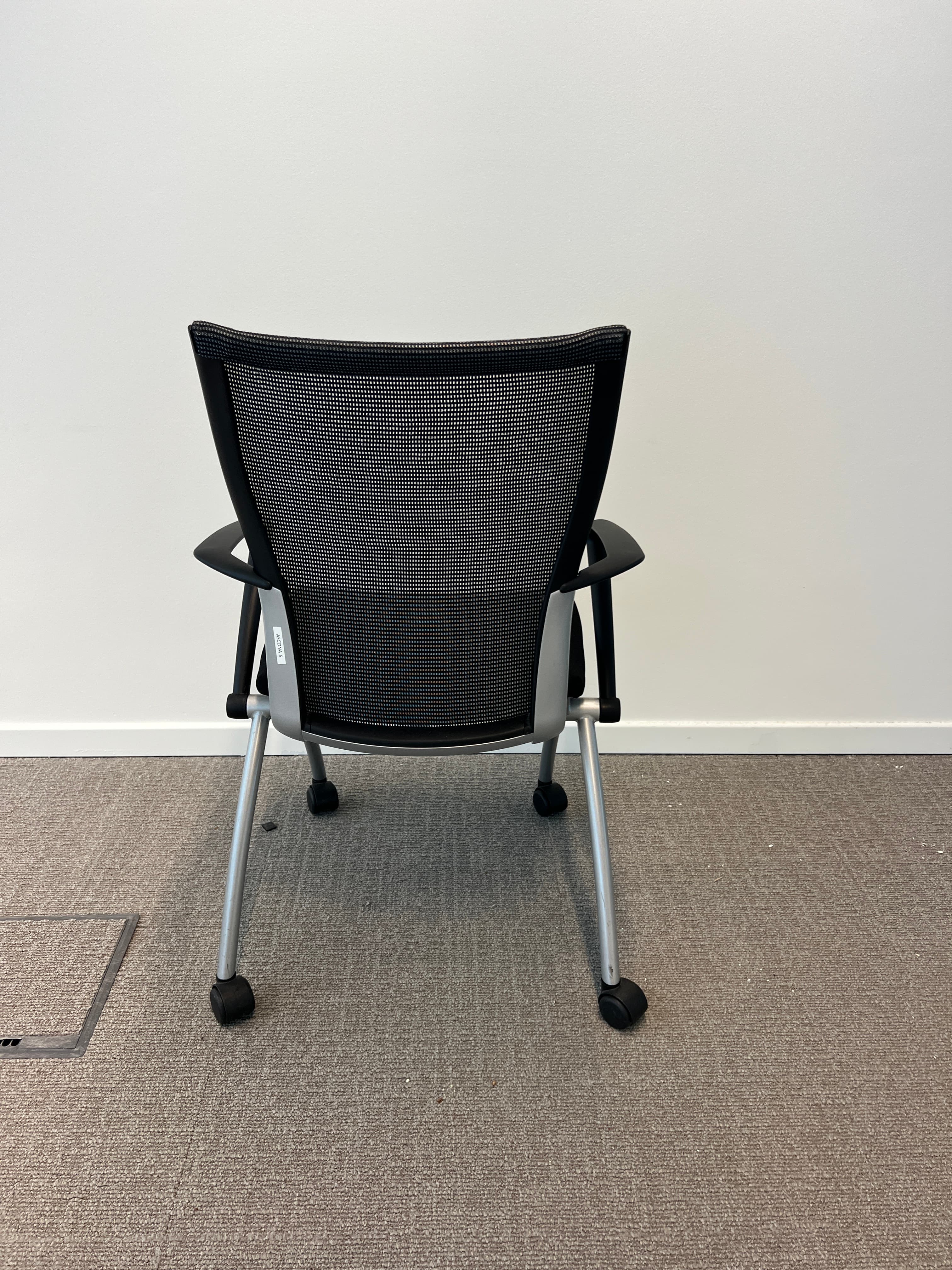 Chaise de bureau Haworth en tissu noir et gris-2