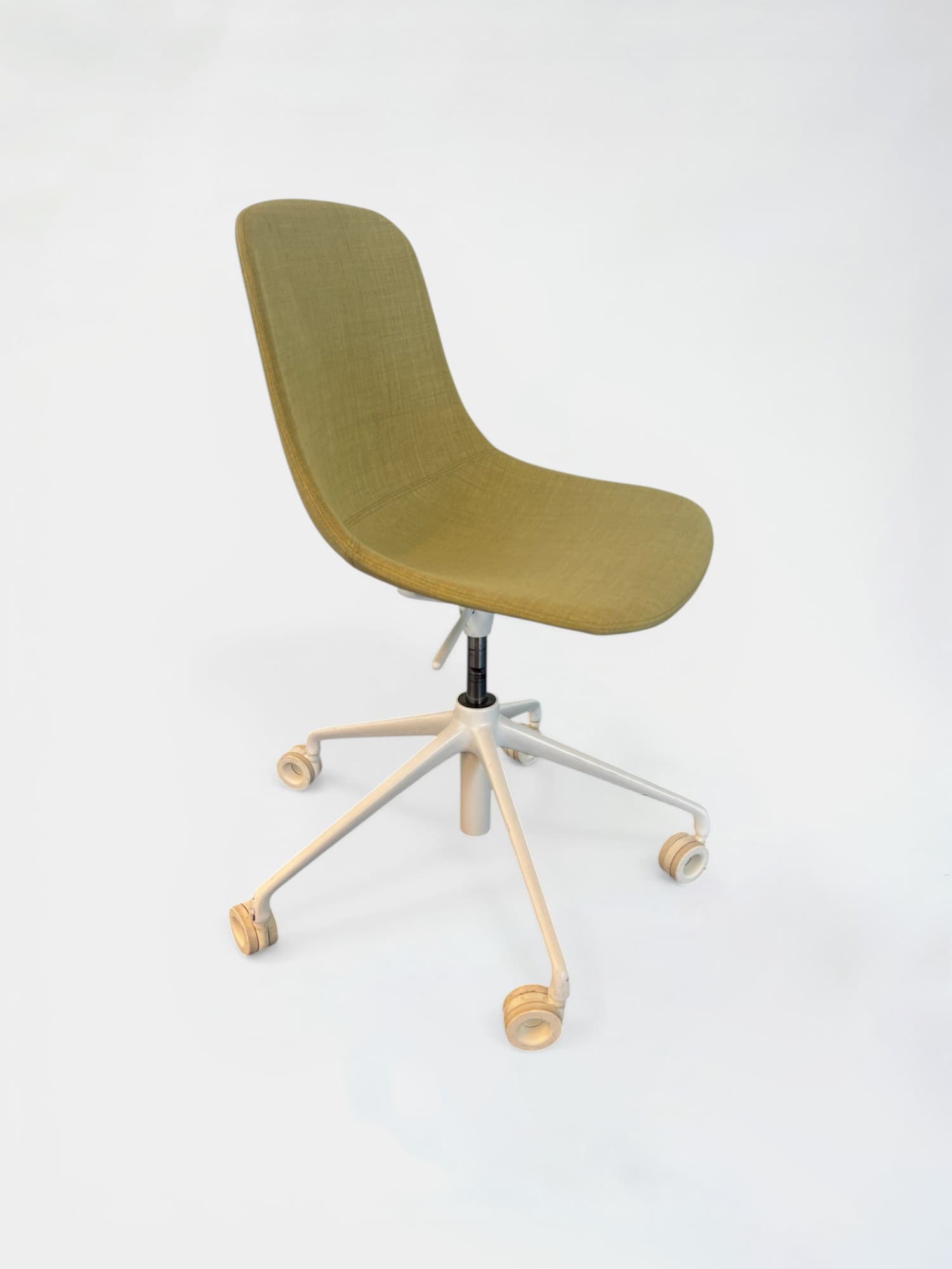 Infiniti Pure Loop Mono Yellow Fabric Adjustable Office Chair On Wheels-0