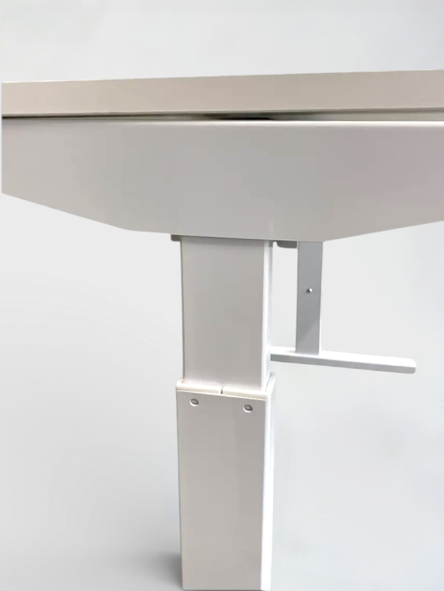 120cm White desk with adjustable size without divider-2