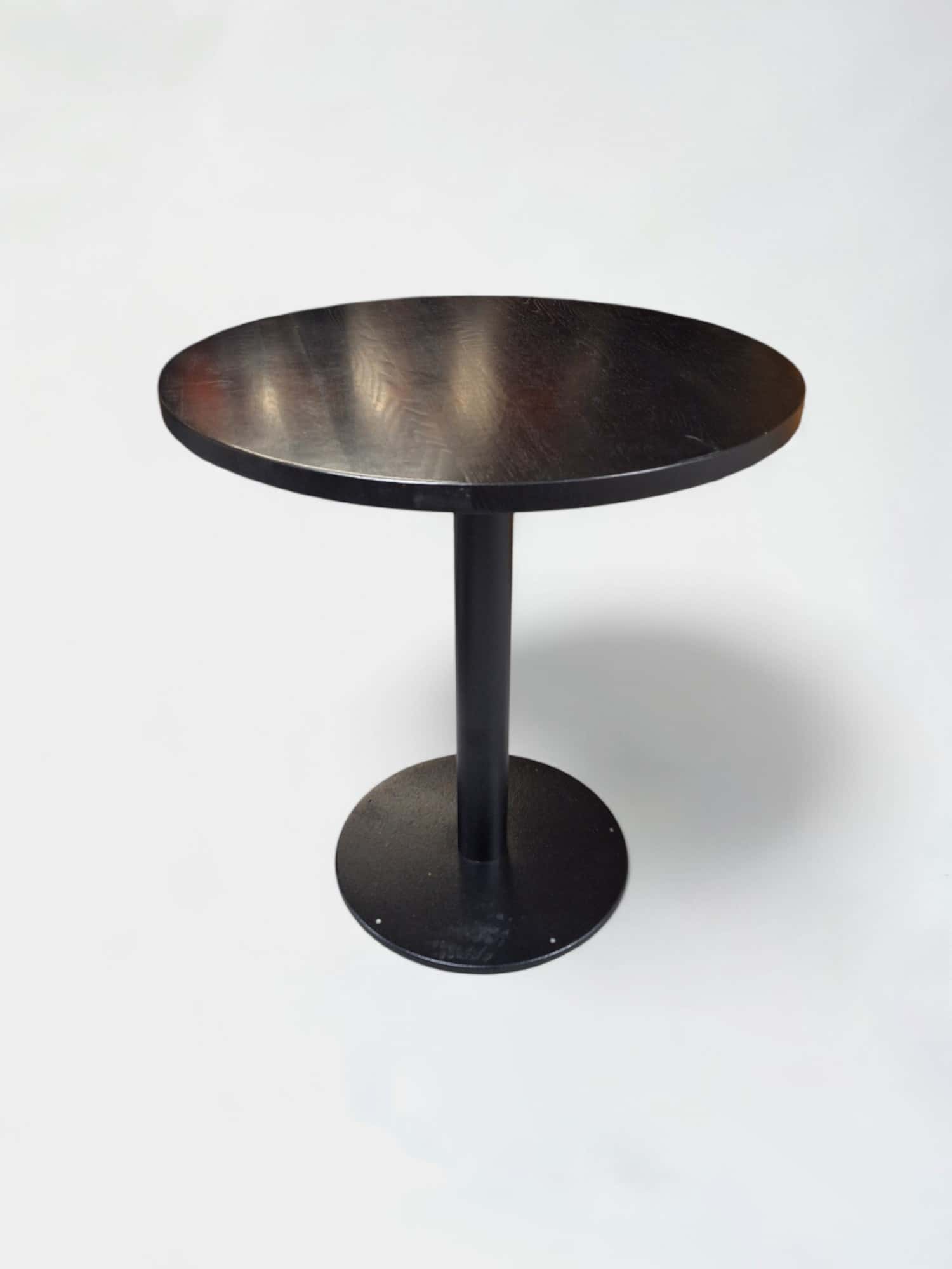 Pedrali black wooden round table with metallic leg product image