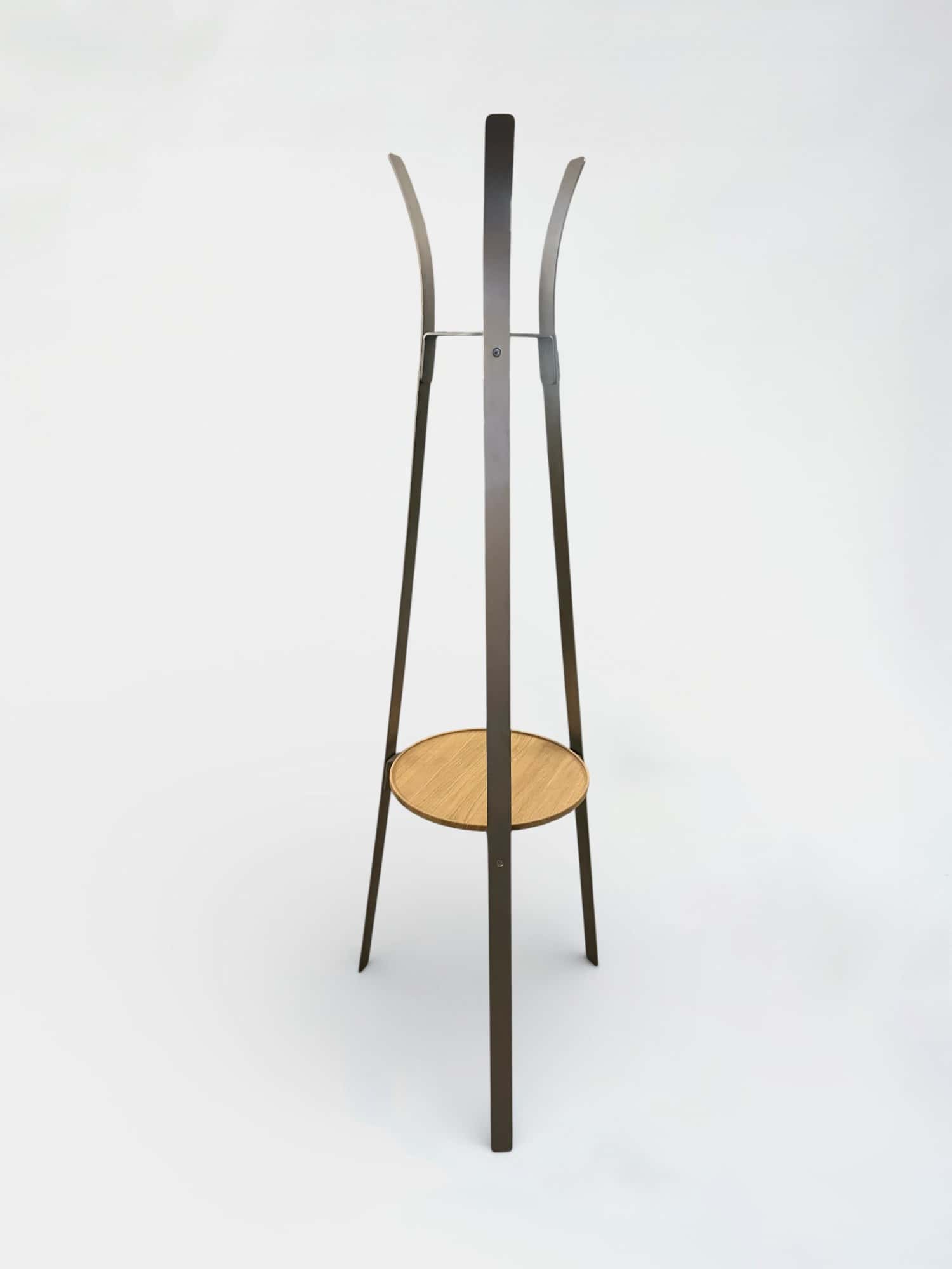 CRUSO Brushed Metal Coat Stand with key holder product image