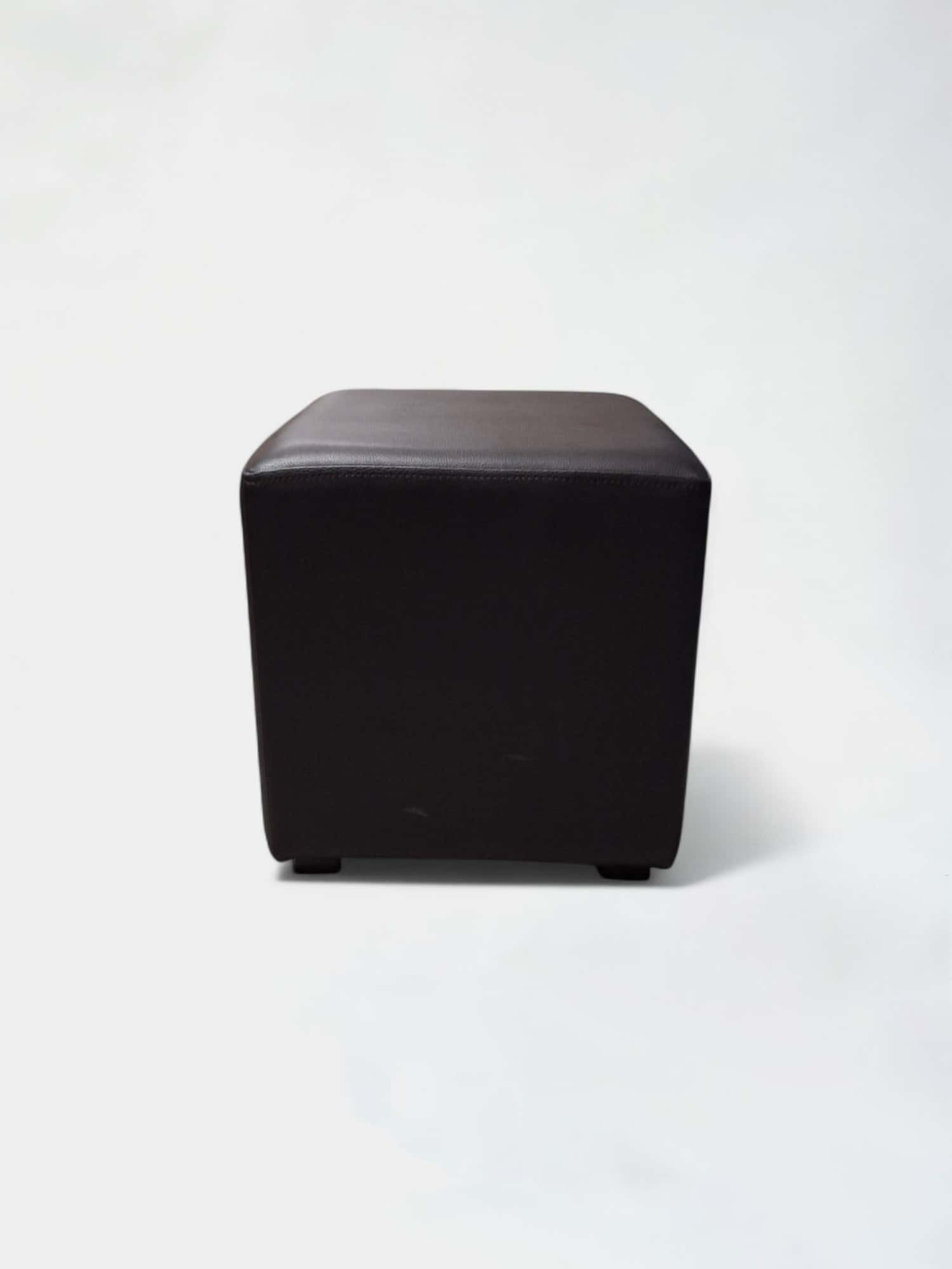 black Leather pouf product image