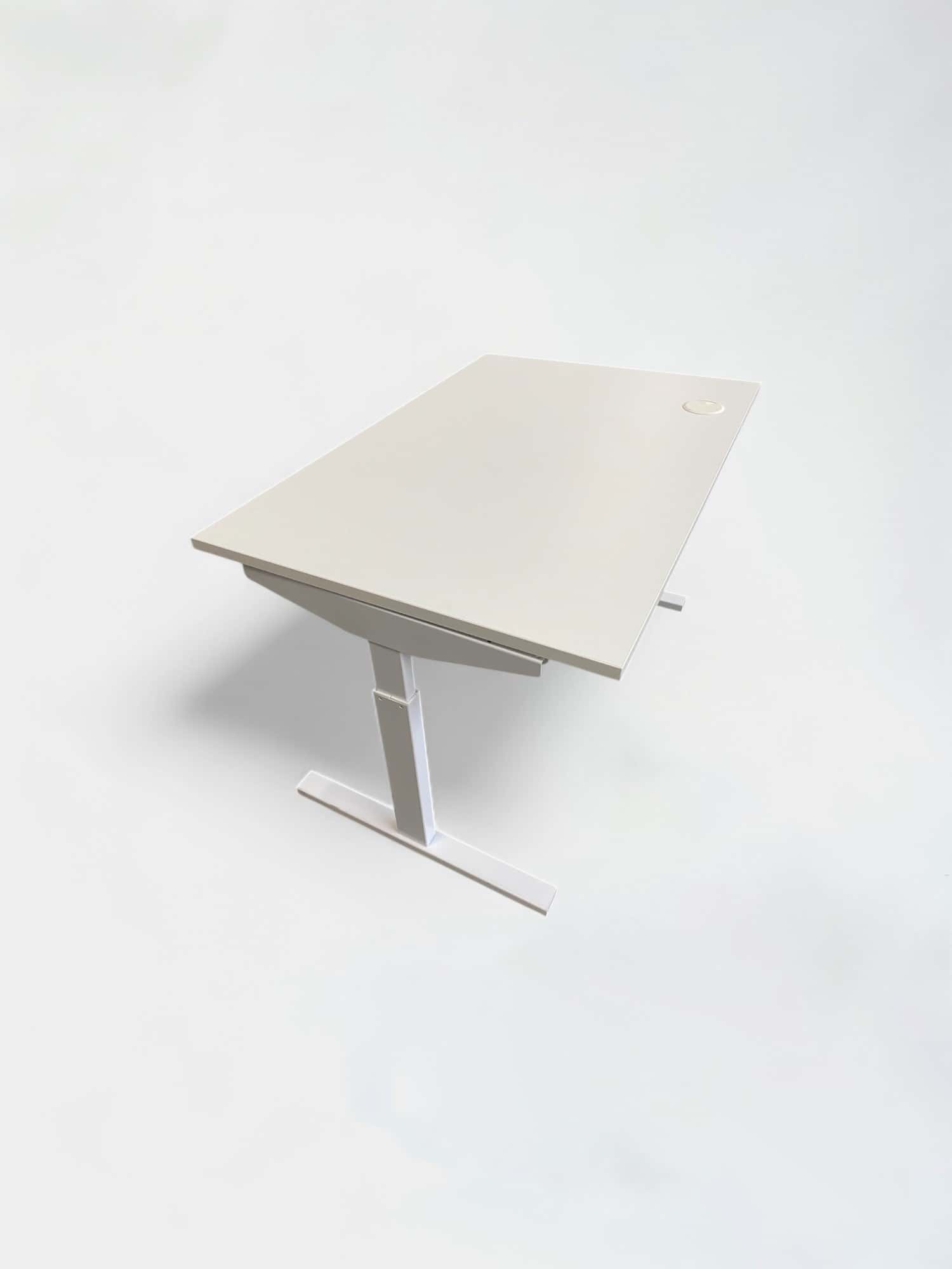 120cm White desk with adjustable size without divider product image
