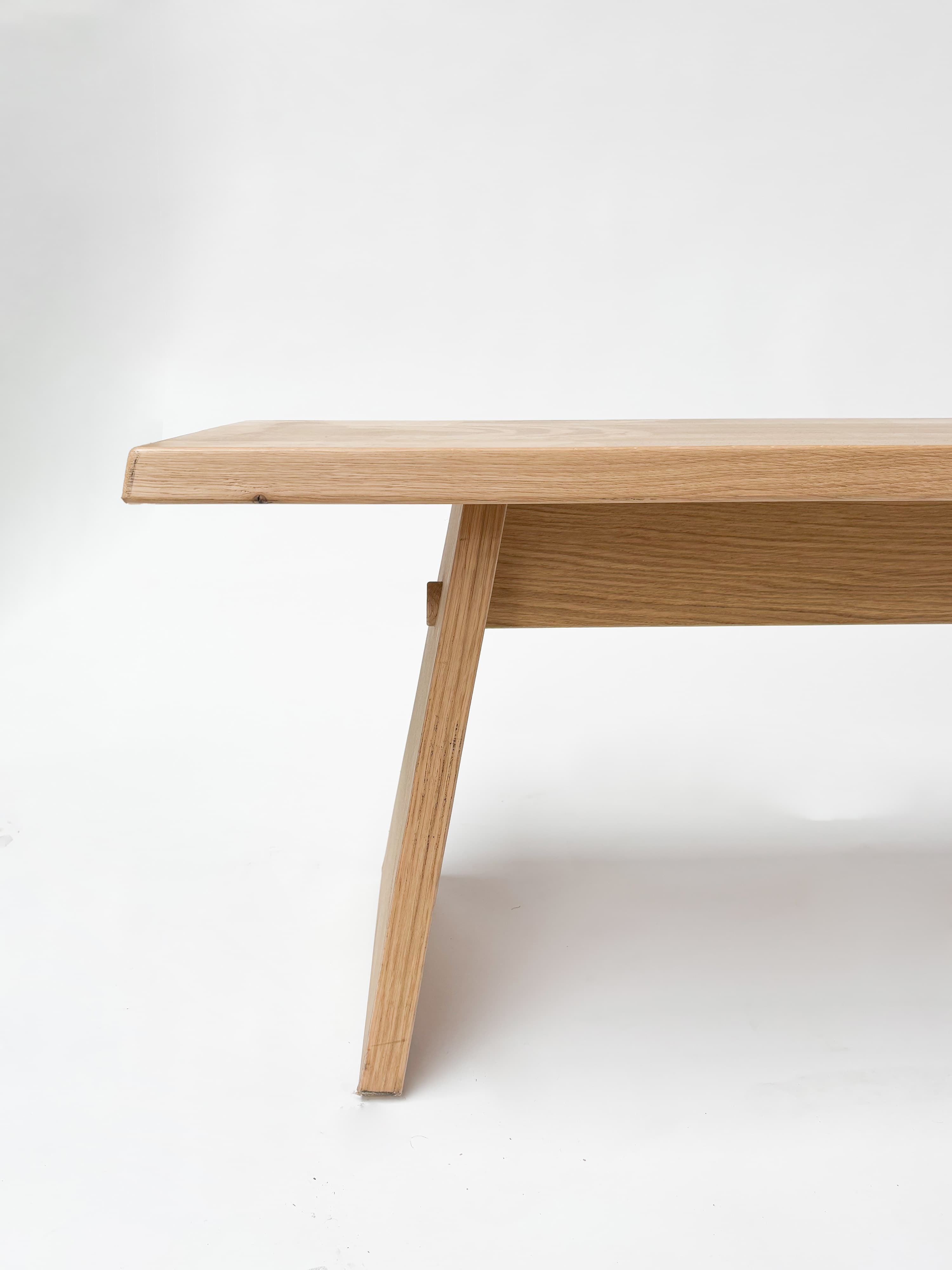 CRUSO Natuurlijke Eik Minimalistische Bank - 300cm