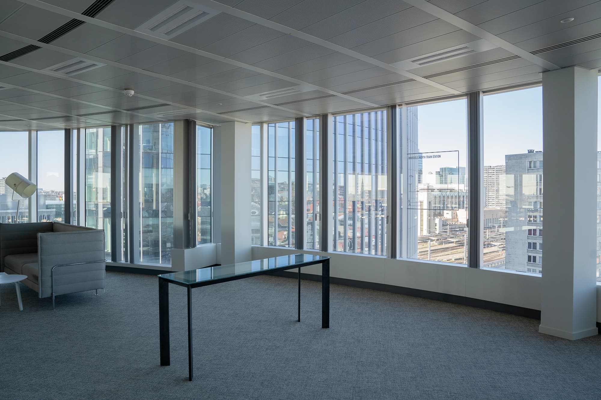 ODILE DECQ 180cm Sideboard glass with metal legs-0