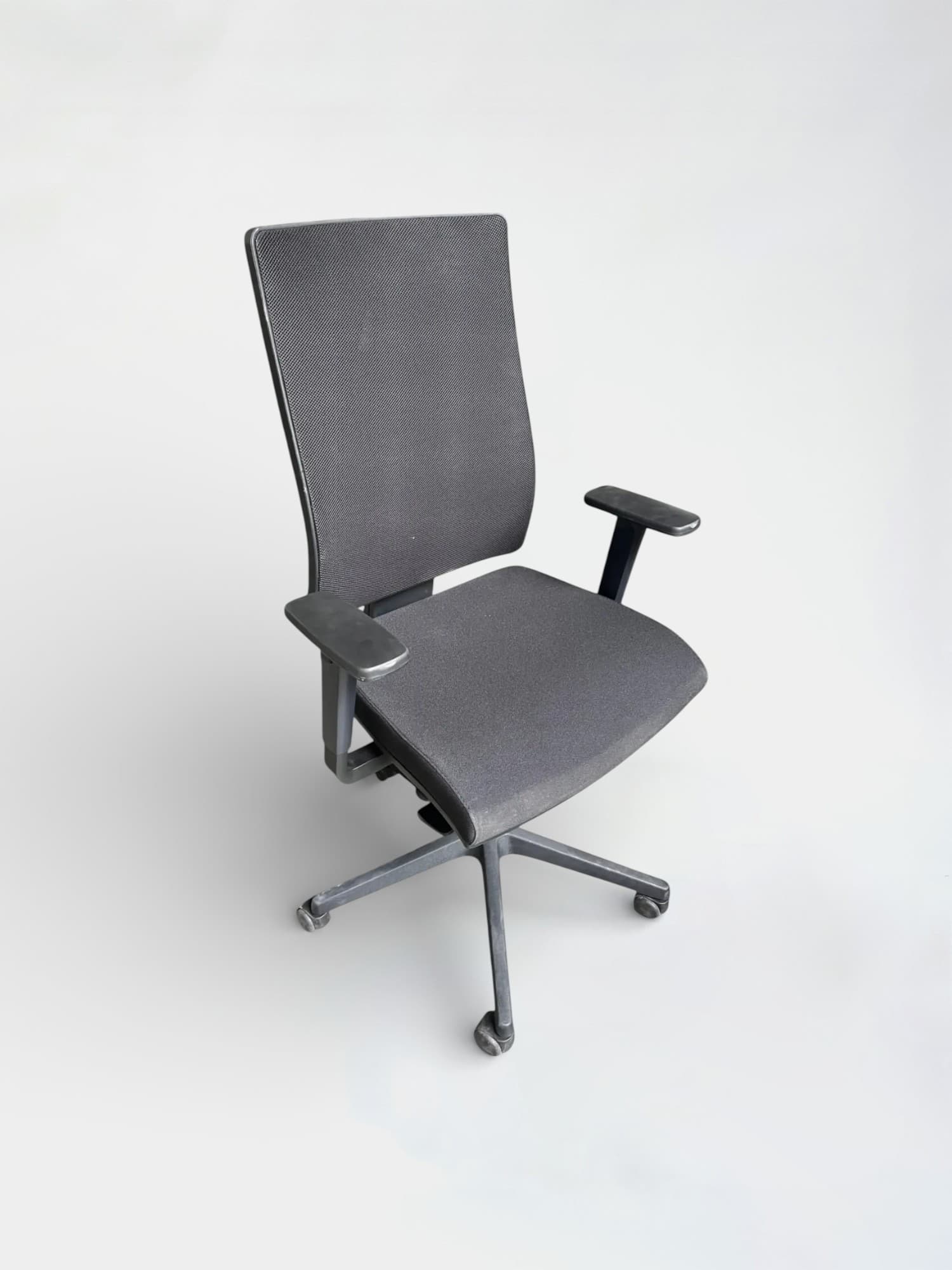 Sitland Siège de bureau noir avec dossier en maille-0