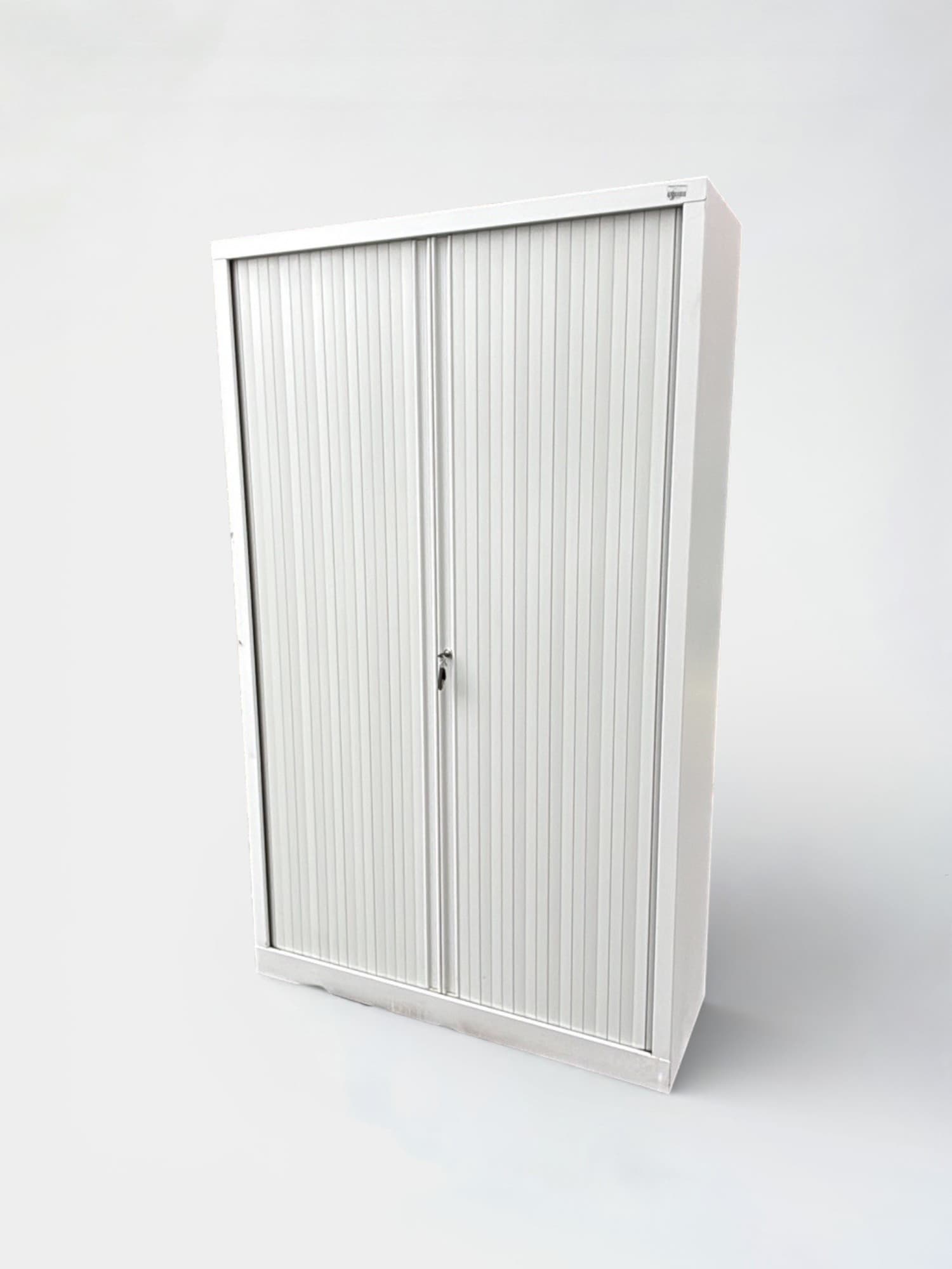 Armoire de rangement en métal blanc de 200 cm avec portes coulissantes