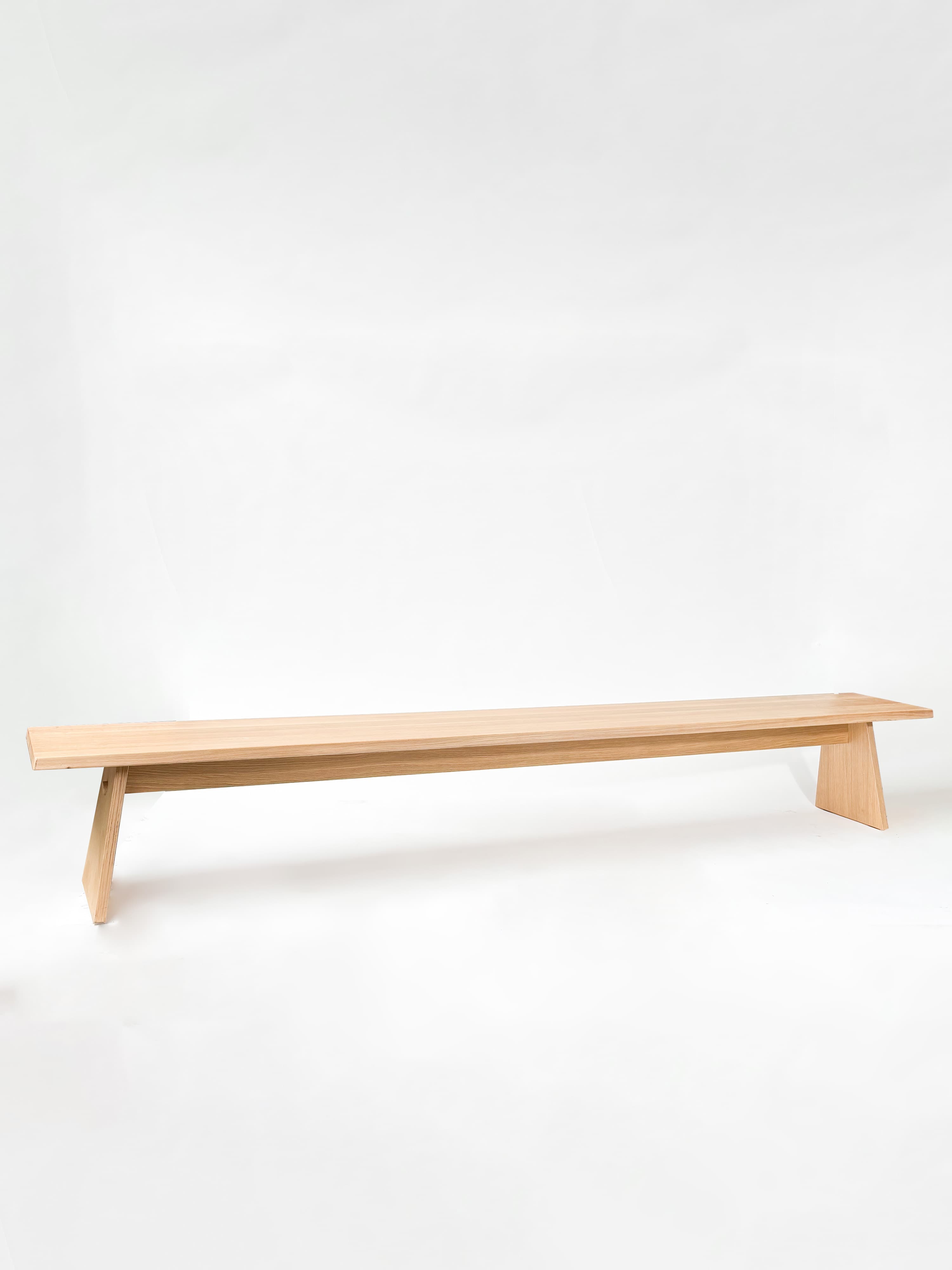 CRUSO Natuurlijke Eik Minimalistische Bank - 300cm