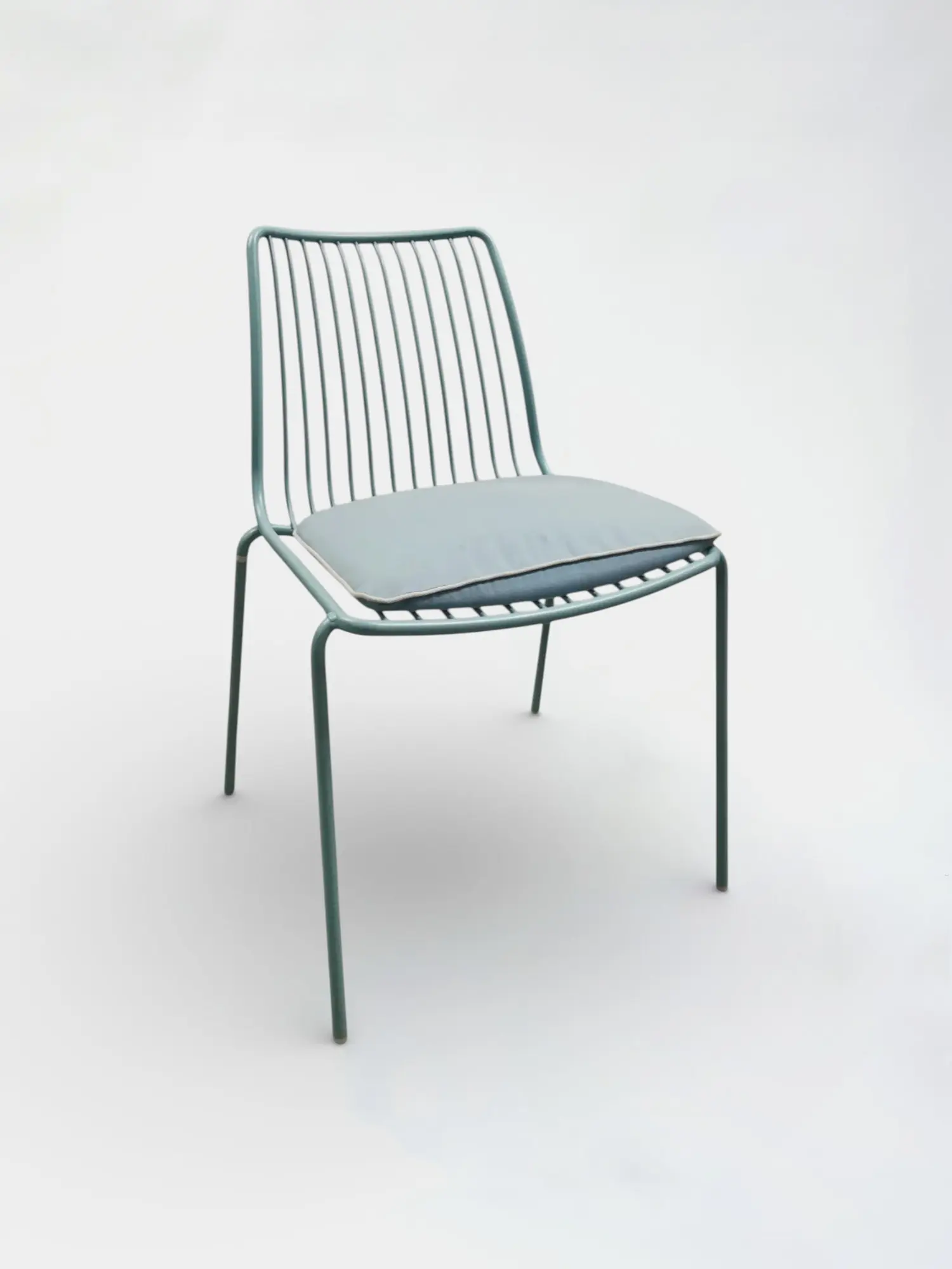 Pedrali Nolita Mint Green Metal Stackable Dining Chair without Cushioned Seat product image