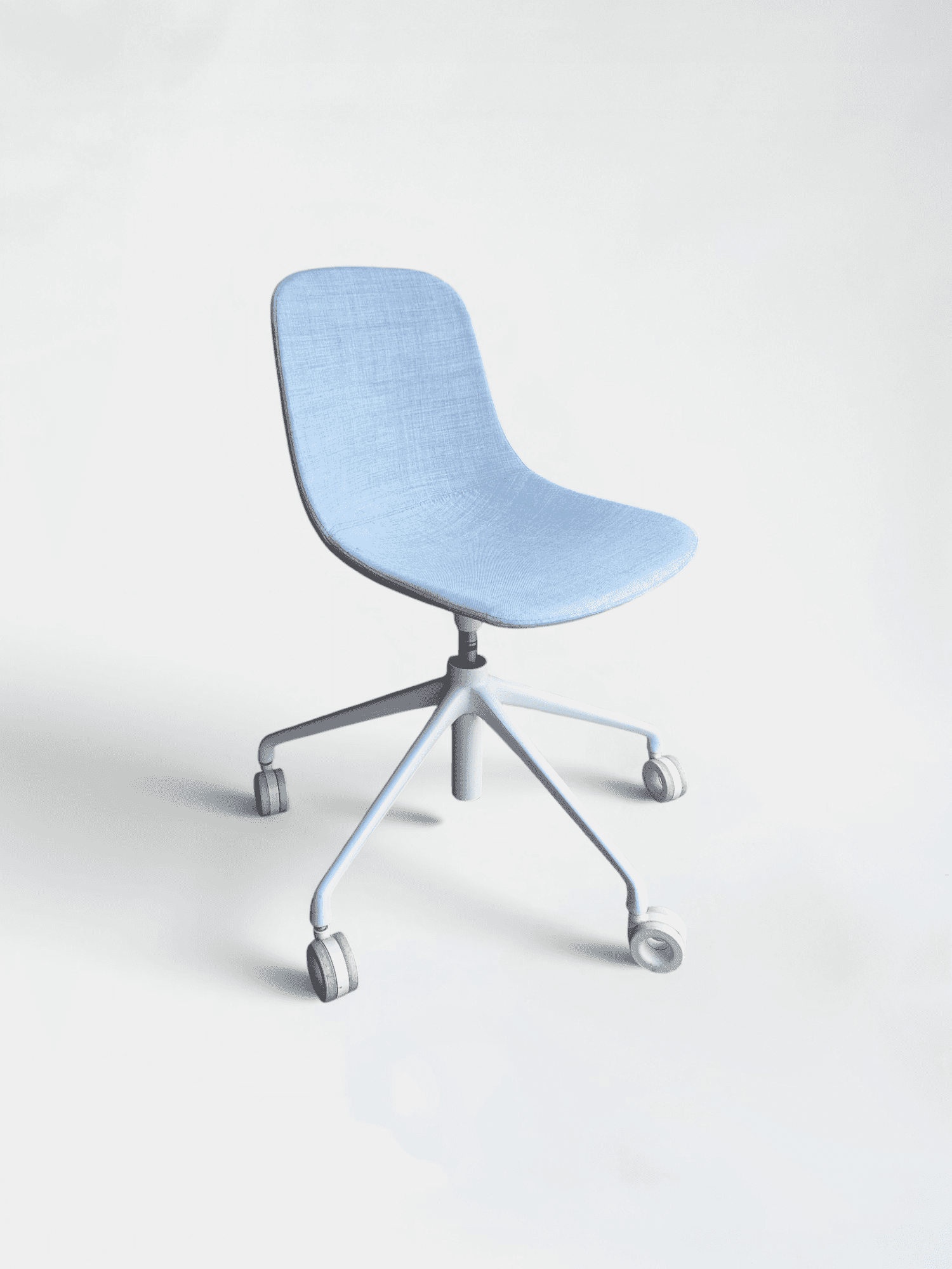 Infiniti Pure Loop mono Blue Fabric Adjustable Office Chair On Wheels product image