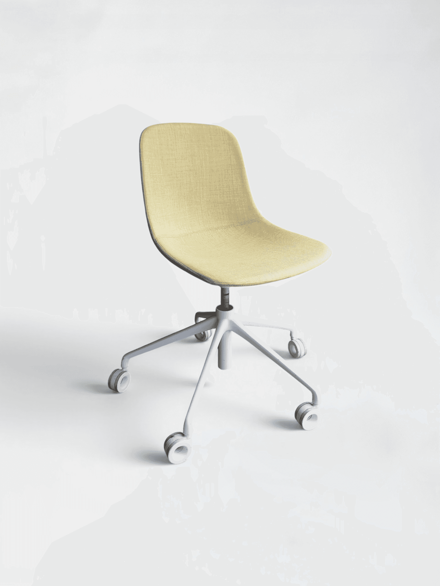 Infiniti Pure Loop Mono Yellow Fabric Adjustable Office Chair On Wheels product image