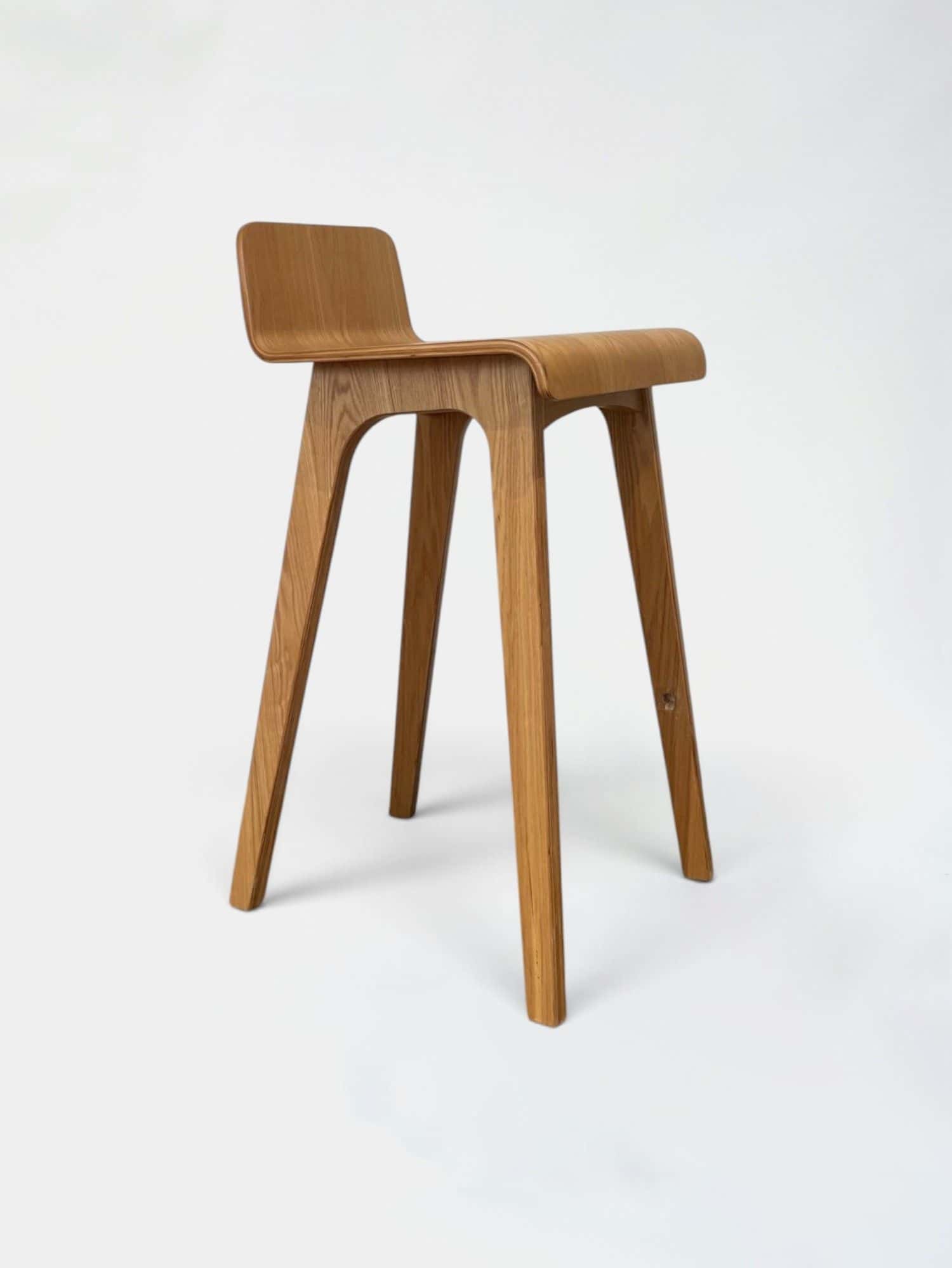 Miliboo Baltik Tan Brown Wood High chair 65cm seating product image