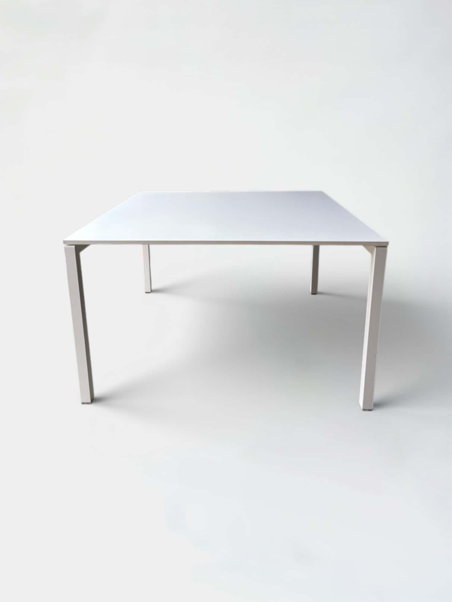 125cm square white table product image