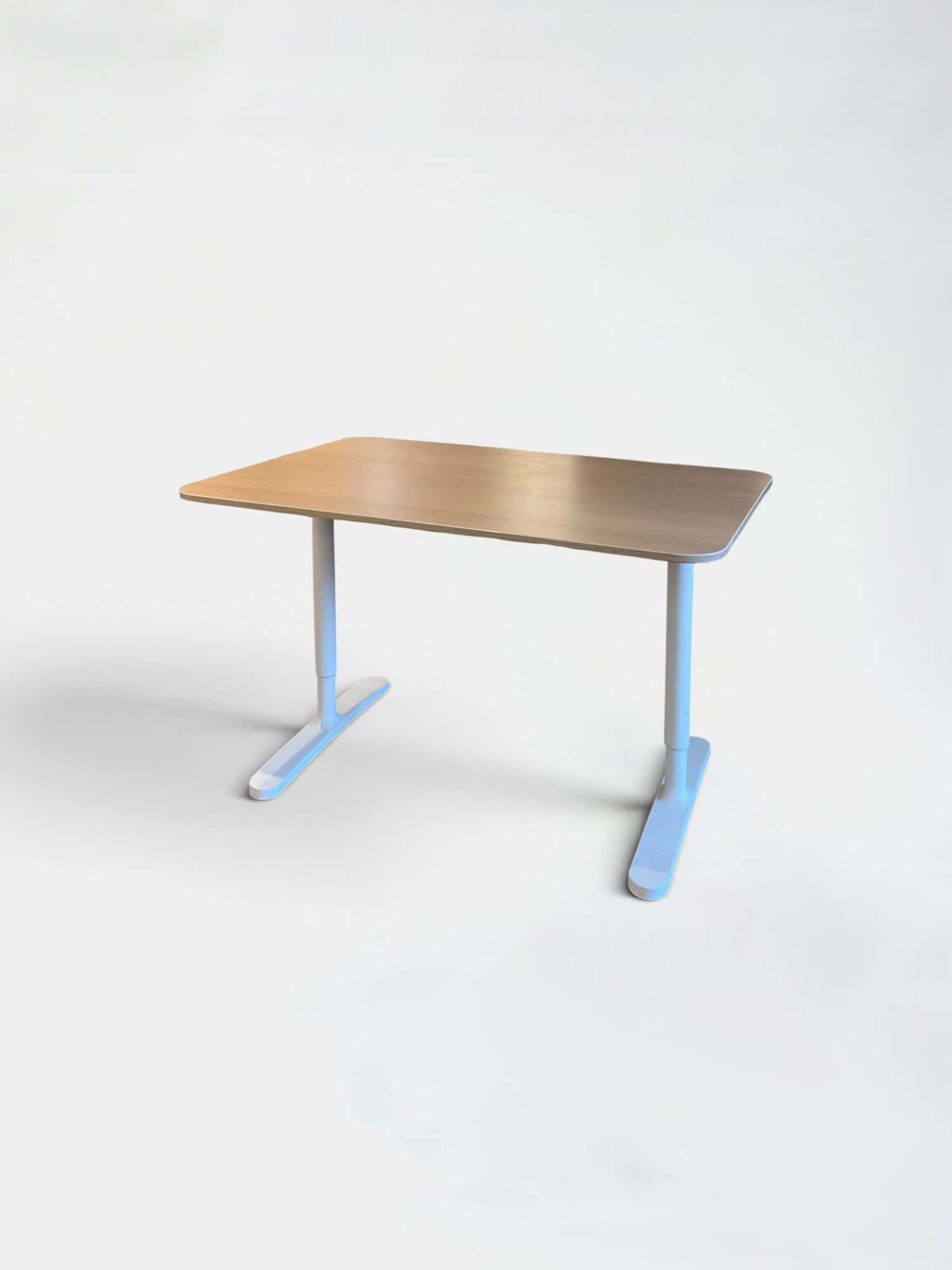 IKEA 120cm Tan Wood Sit-Stand Desk product image