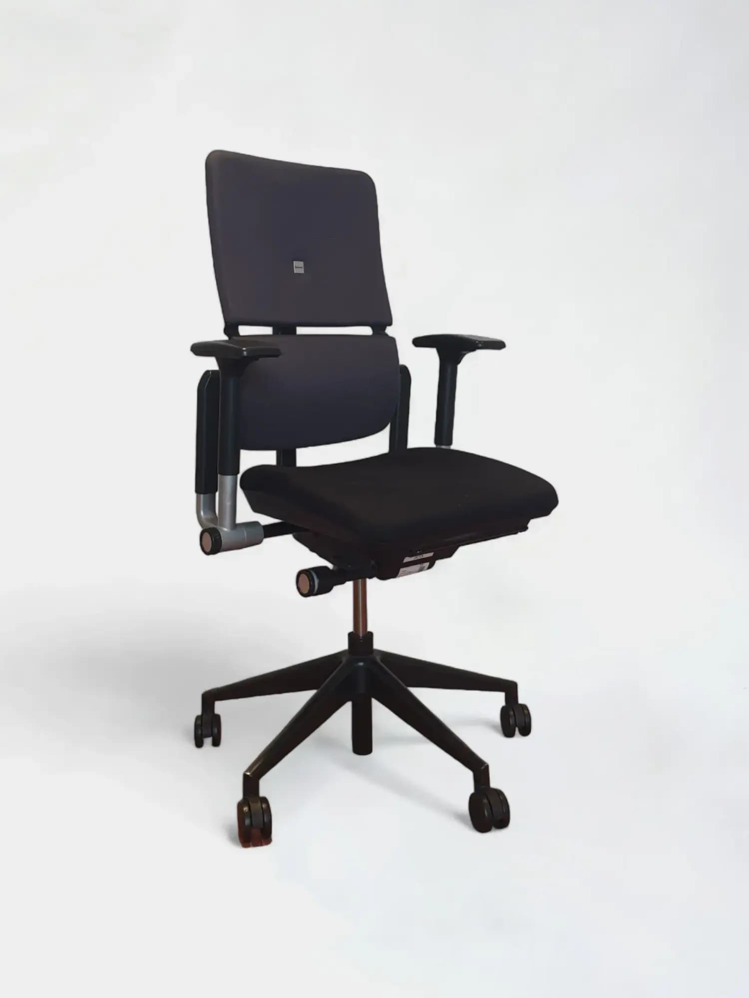 Steelcase black Office Chair with Adjustable Armrests-0