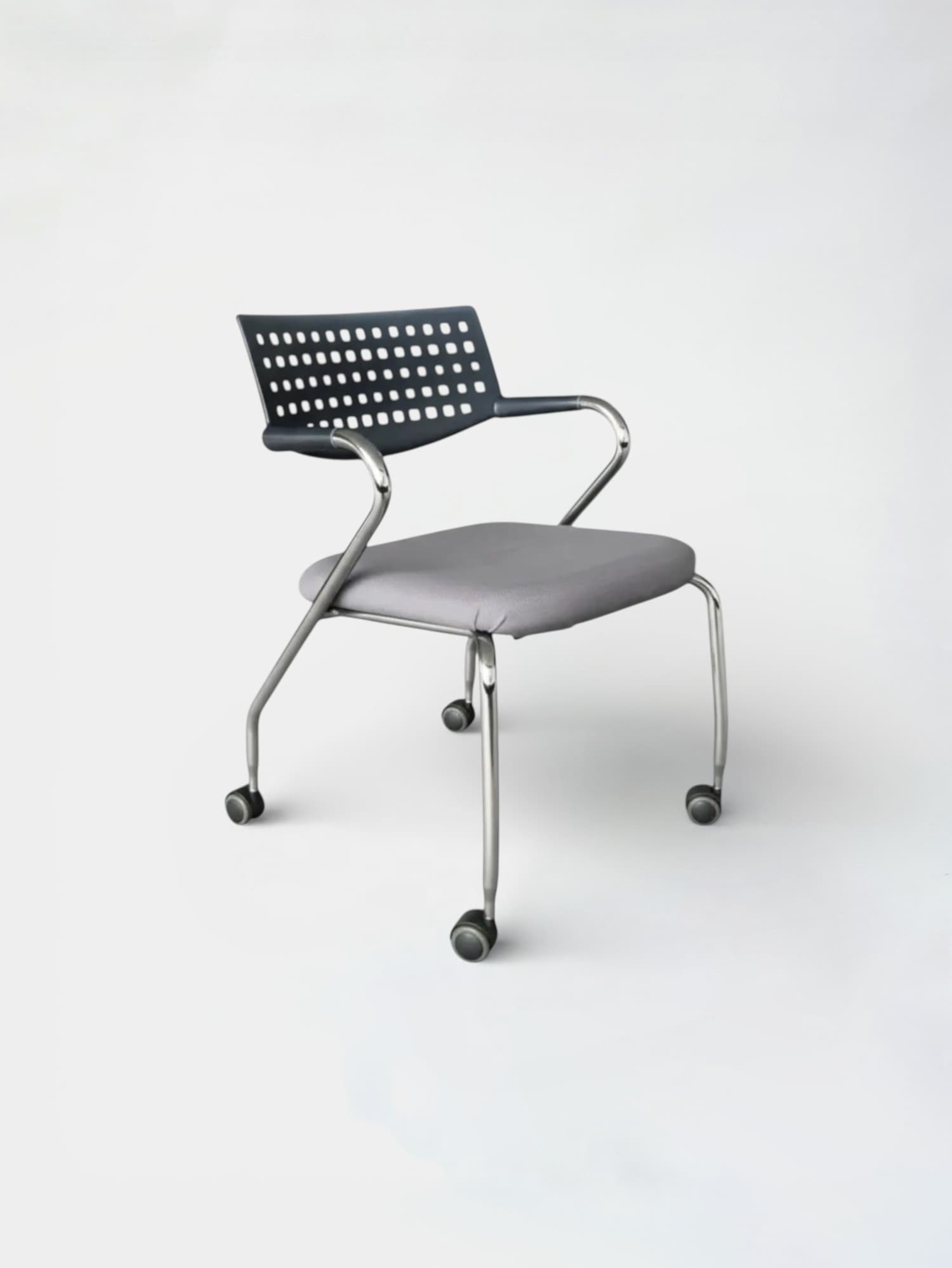 Vitra Visaroll dark grey with Black back design Antonio Citterio