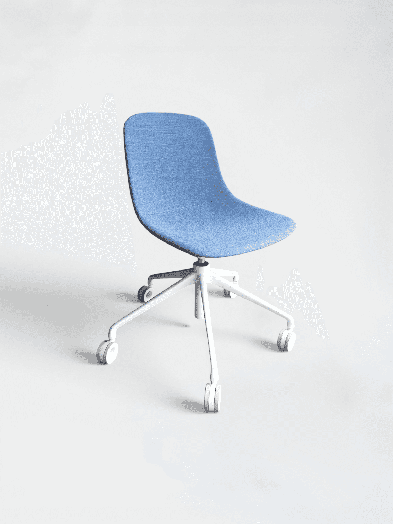 Infiniti Pure Loop Mono Blue Fabric Adjustable Office Chair on Wheels product image