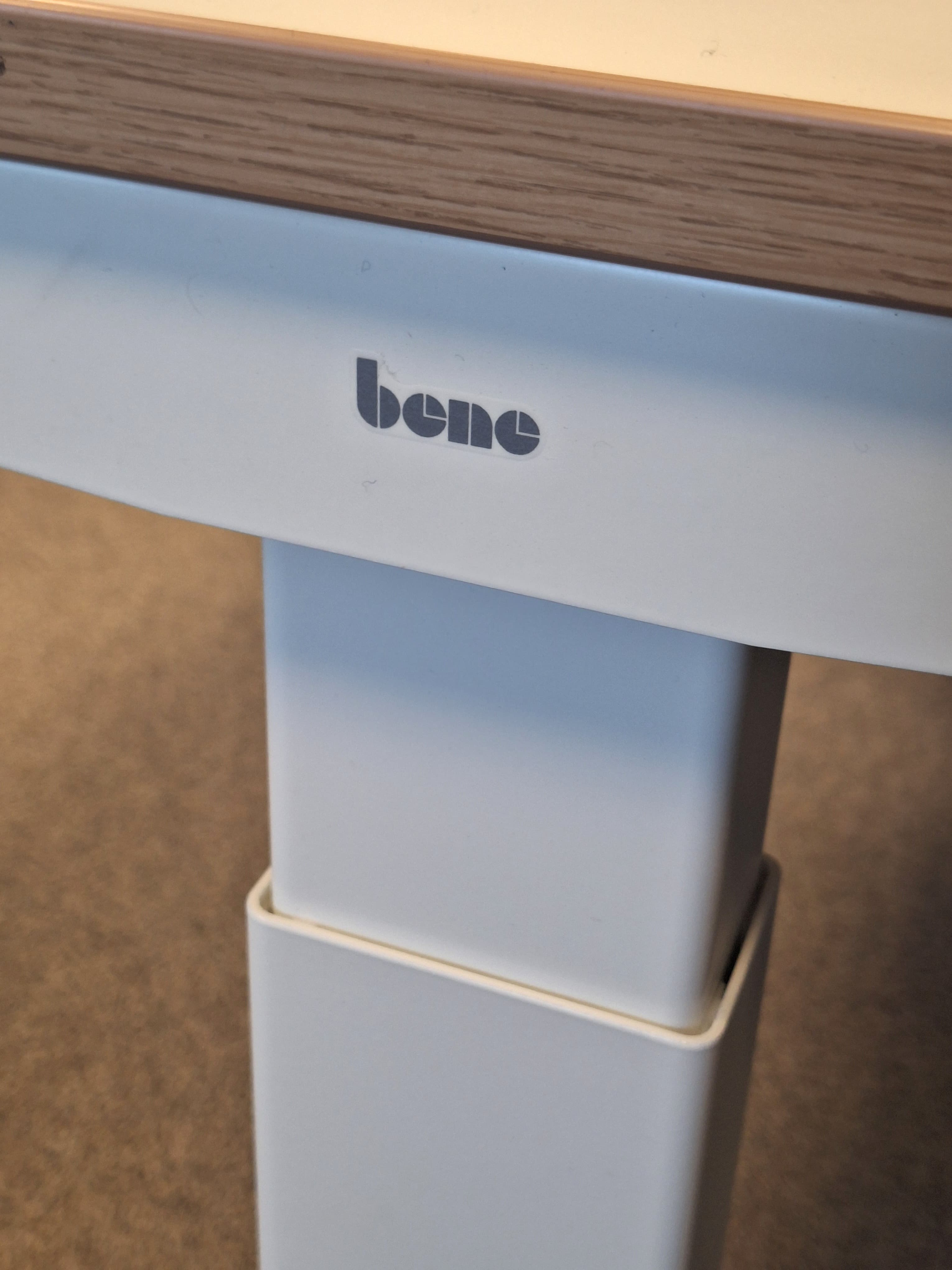 BENE 140cm White duo desk electric