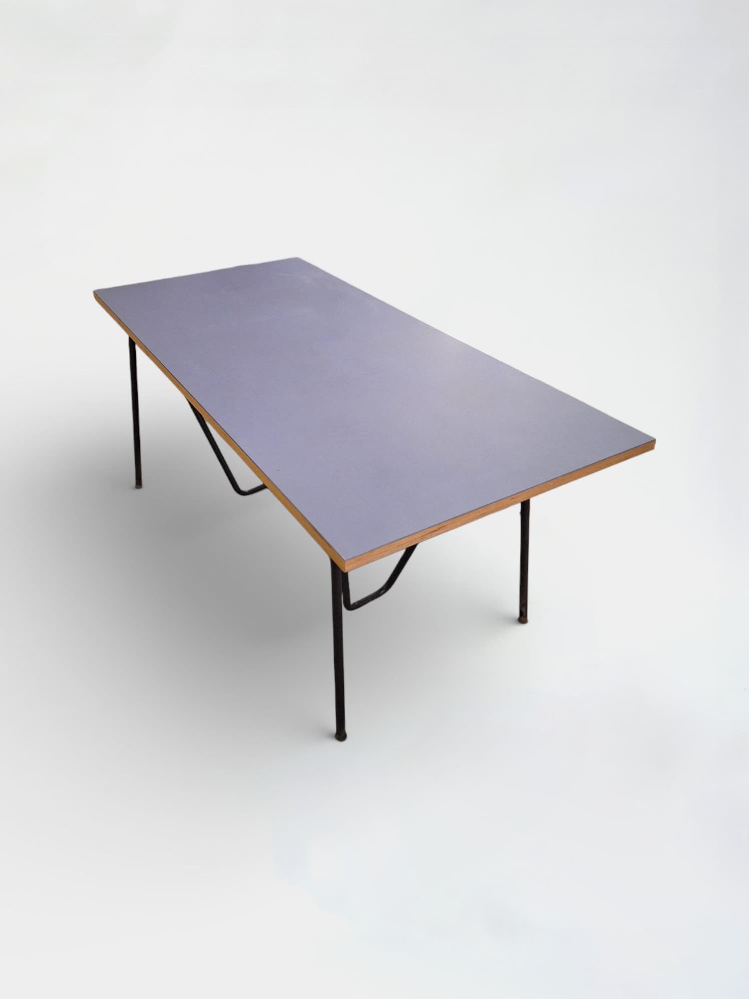 Blue-gray 160cm table in multiplex top -0