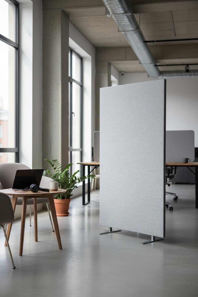 Panneau acoustique en tissu gris de 160 cm