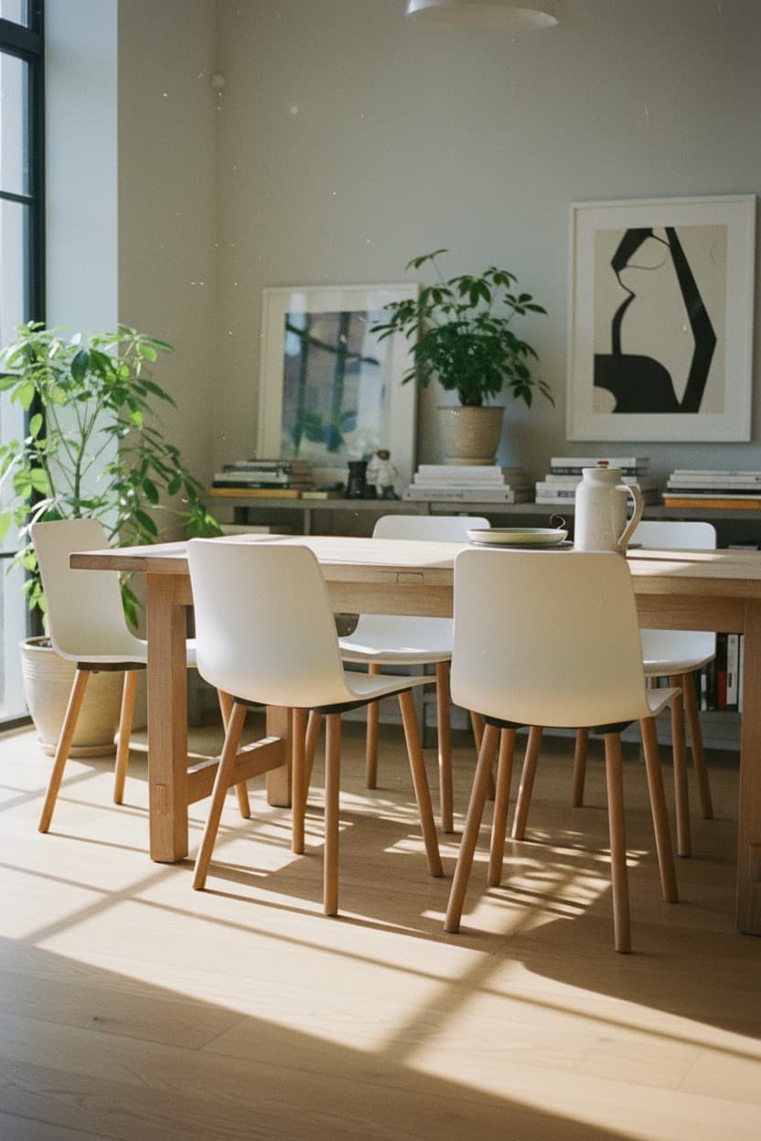 Vitra Hal White wood meeting chair