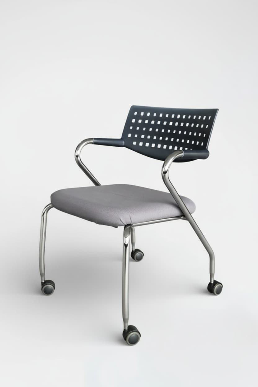 Vitra Visaroll dark grey with Black back design Antonio Citterio